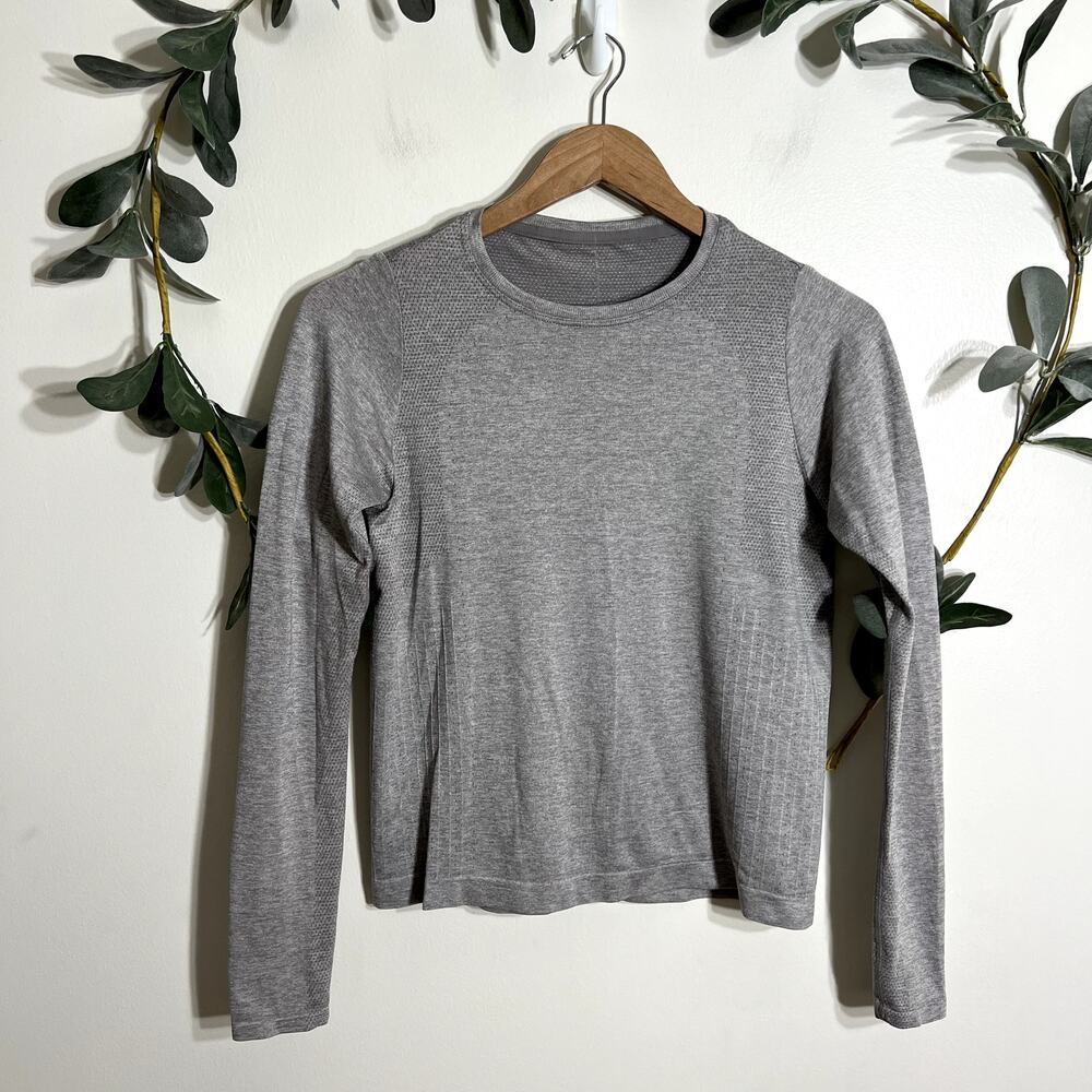 Gray Athletic Long Sleeve LAST CALL